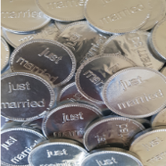 Just Married Chocolate Coins