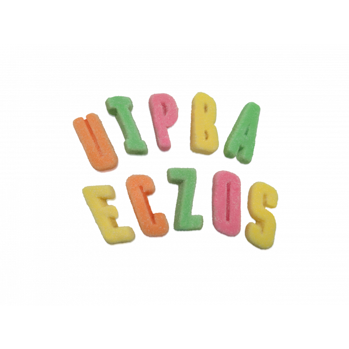 250g Sugared Gummy Letters 